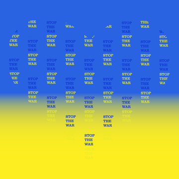 Fototapeta Stand with Ukraine. Stop the war against Ukraine. Wholeheartedly against the war. Peace to Ukraine.