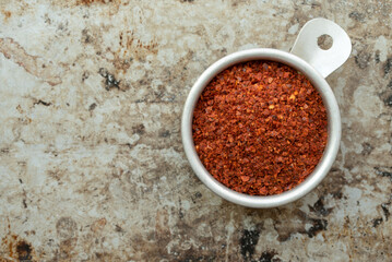 Aleppo Peppers in a Measuring Cup