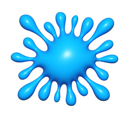 Obraz premium water splash 3D, aqua droplet, water for emoji icon