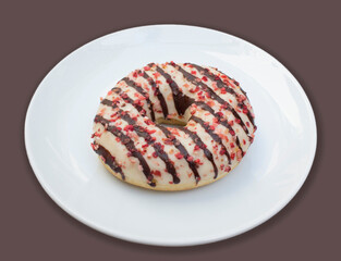 donut on a plate