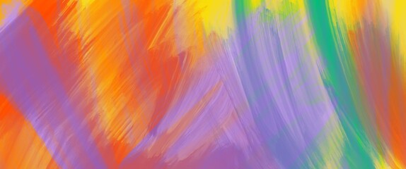 Colorful abstract background with paint brushes