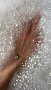 person in shower