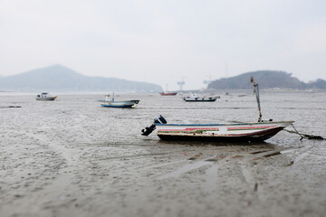 Mud flat of the west sea of Korea.
