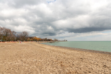 Looking east from Ashbridges Bay toward the Leuty Lifeguard Station in Toronto's iconic Beaches neighborhour.
