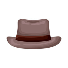 brown elegant hat