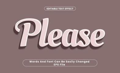 Please, Editable Text Effect, Word and Font Can Be Change