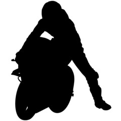 In the Drift Superbike racing motorcycle, Motorcycle cyclist, MotoGP Bike, British Superbike, Isle of Man TT, Moto2 motorcycle with the racer. silhouette