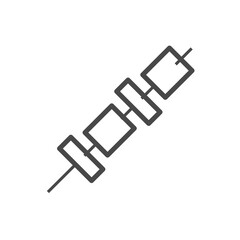 Vector linear icon with kebab