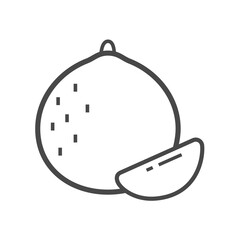 Vector linear icon with orange