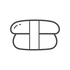 Vector linear icon with tamago