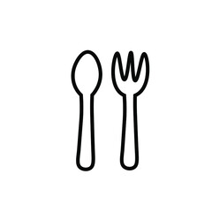 spoon and fork icons kitchenware logo spoon and fork logotype for web design or company isolated vector illustration Eps Ai 	
