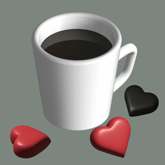 white cup of coffee and candy