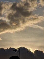 sunset over the city