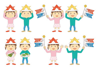 子供の日_子供全身セット_主線あり