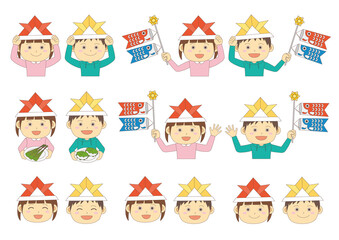 子供の日_子供上半身_顔セット_主線あり