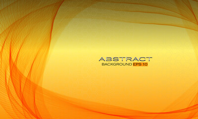 Abstract orange wave circle geometric background