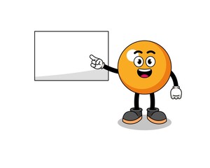 ping pong ball illustration doing a presentation