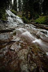 waterfall in the mountains