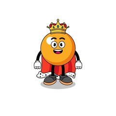 Mascot Illustration of ping pong ball king