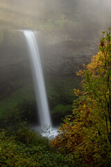 Fototapeta premium waterfall in the fog