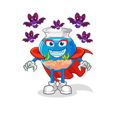 fish bowl Dracula illustration. character vector