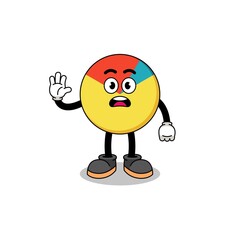 chart cartoon illustration doing stop hand