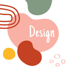 Doodle fun banner template for social media posts, stores, blogs, sale sticks, and so on. Abstract square vector banner template with hand-drawn abstract art shapes. 