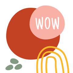 Doodle fun banner template for social media posts, stores, blogs, sale sticks, and so on. Abstract square vector banner template with hand-drawn abstract art shapes. 