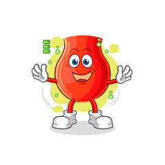 uvula full battery character. cartoon mascot vector