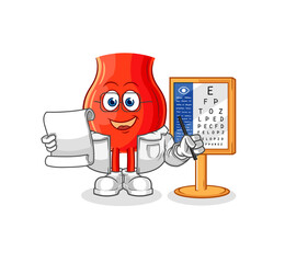 uvula oculist cartoon. cartoon mascot vector