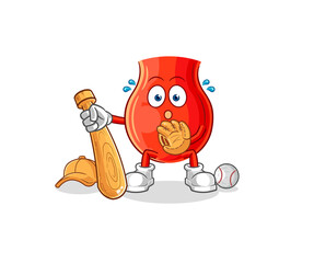 uvula baseball Catcher cartoon. cartoon mascot vector