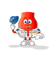 uvula pilot mascot. cartoon vector