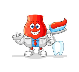 uvula dentist illustration. character vector