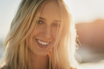 Salty but sweet. Closeup of a beautiful young woman on the beach.