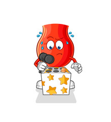 uvula play whack a mole mascot. cartoon vector