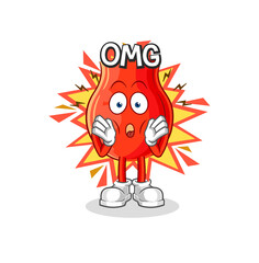 uvula Oh my God vector. cartoon character