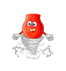uvula in the tornado cartoon character vector