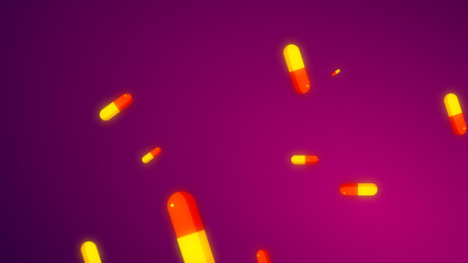 Drug prescription for pills medicine capsule pattern background. Abstract healthcare technology and science medical concept.