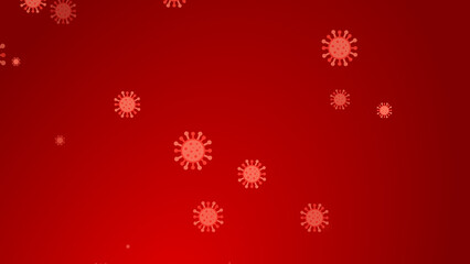 Coronavirus red pattern banner background. Abstract healthcare Illustrations concept COVID-19.