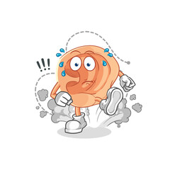 ear running illustration. character vector