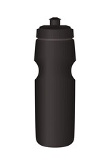 black plastic bottle mockup