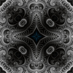 Square seamless fractal patterns. Beautiful bright background.