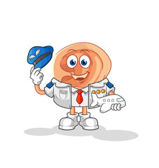 ear pilot mascot. cartoon vector