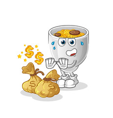 noodle cartoon character vector mascot