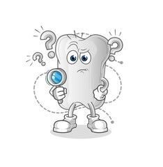 dog bone searching illustration. character vector