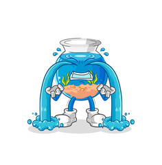 fish bowl crying illustration. character vector