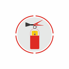Fire extinguisher icon, protection equipment,emergency sign,safety symbol