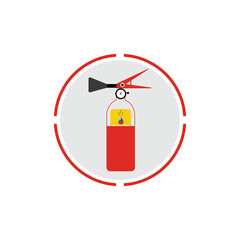 Fire extinguisher icon, protection equipment,emergency sign,safety symbol