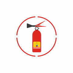 Fire extinguisher icon, protection equipment,emergency sign,safety symbol