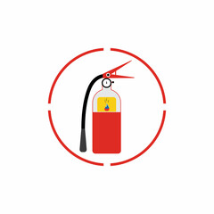 Fire extinguisher icon, protection equipment,emergency sign,safety symbol